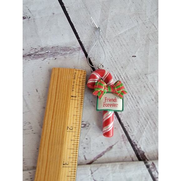 Ganz Candy Cane Christmas Ornament Friends Forever - Picture 3 of 4